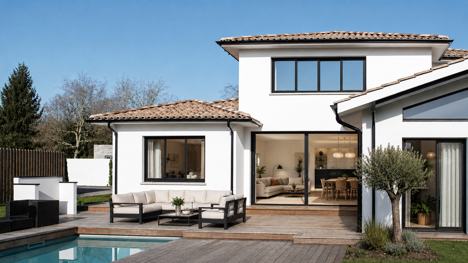 Habitation individuelle avec gouttières aluminium DAL'ALU